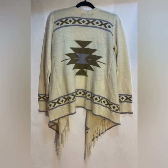 Woman’s Long Sleeve Sweater Cardigan Aztec Western Size Small - Picture 2 of 5